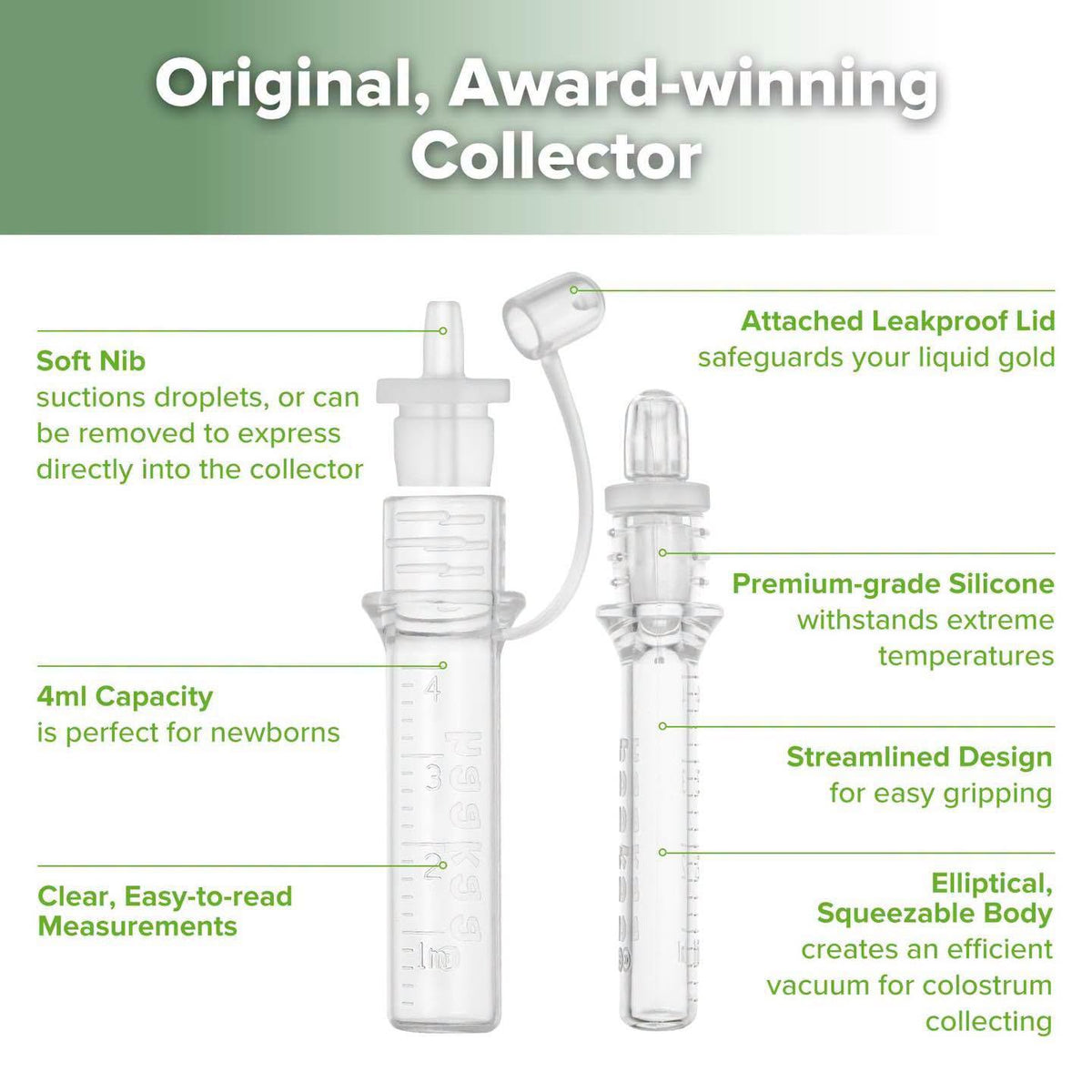 Recolectores de calostro haakaa set de 6 de 4ml