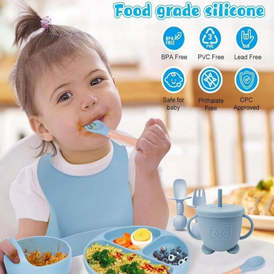 Set alimentación de silicon 8 piezas grado alimenticio