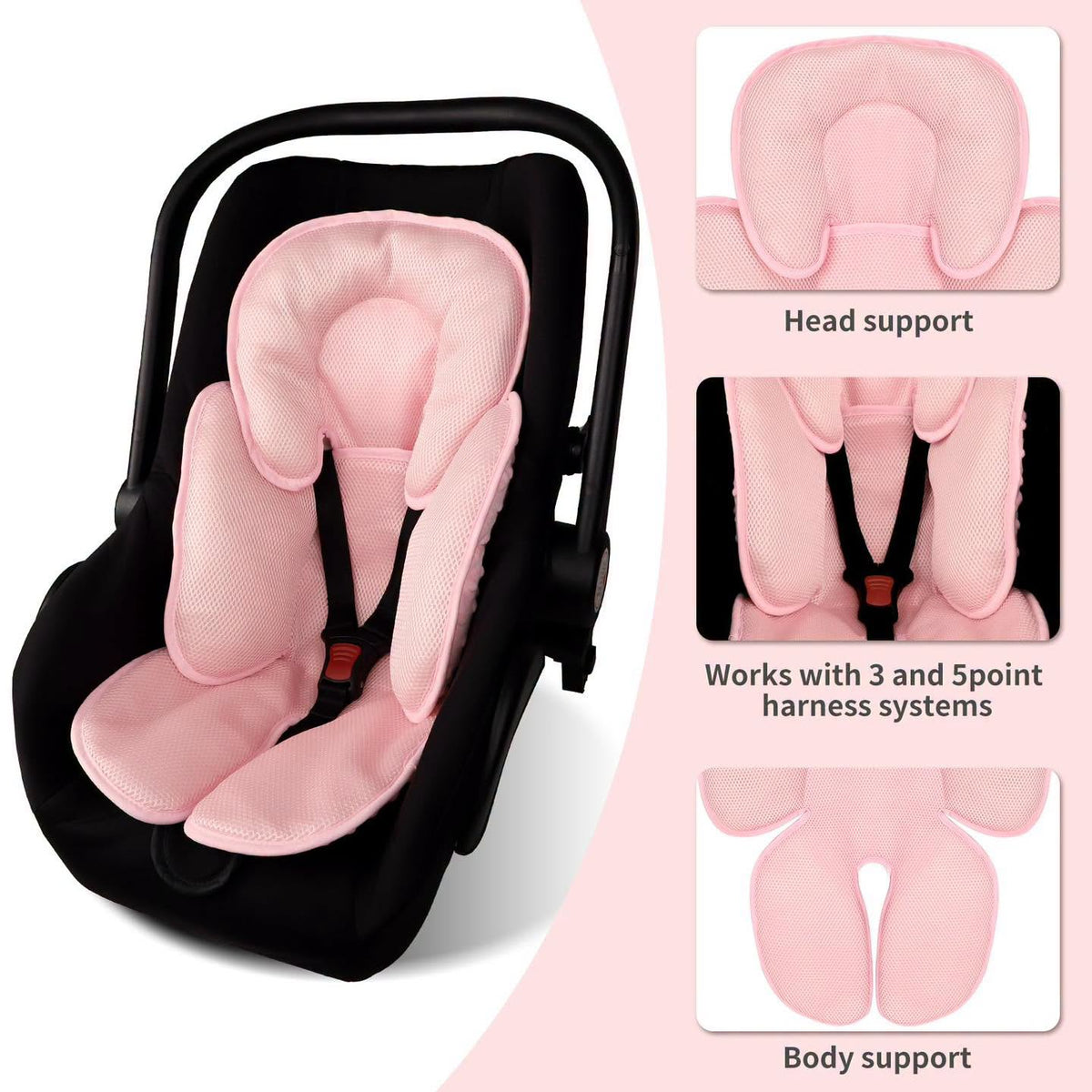 Soporte de cabeza y cuerpo 2 en 1 para climas cálidos o fríos