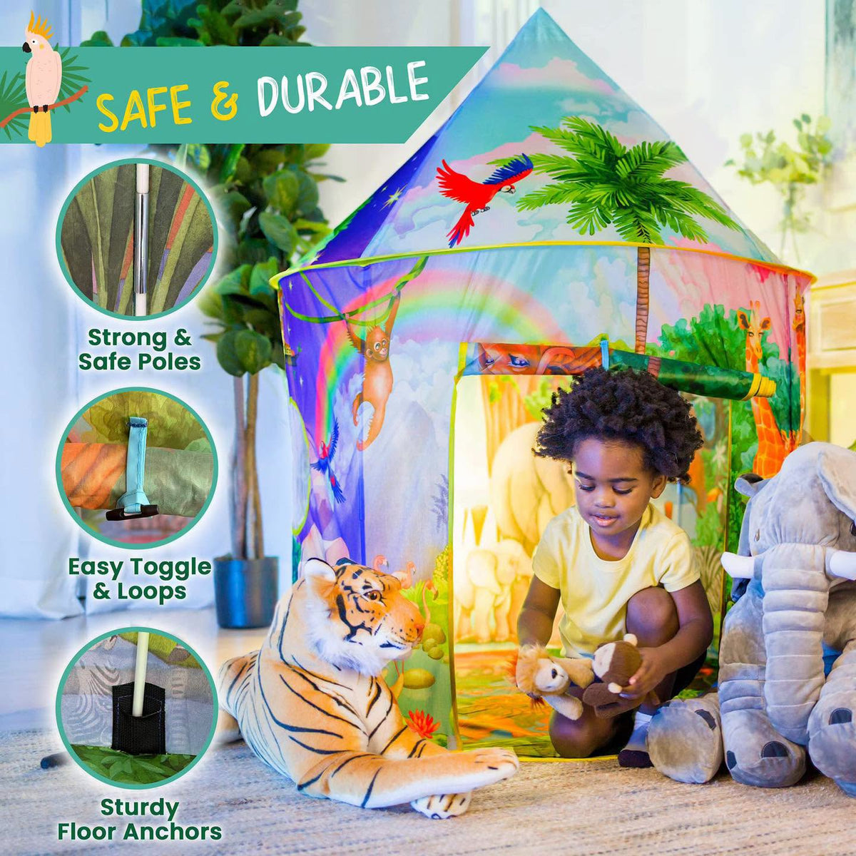 Tienda de campaña y juegos para niños 3+ años!!