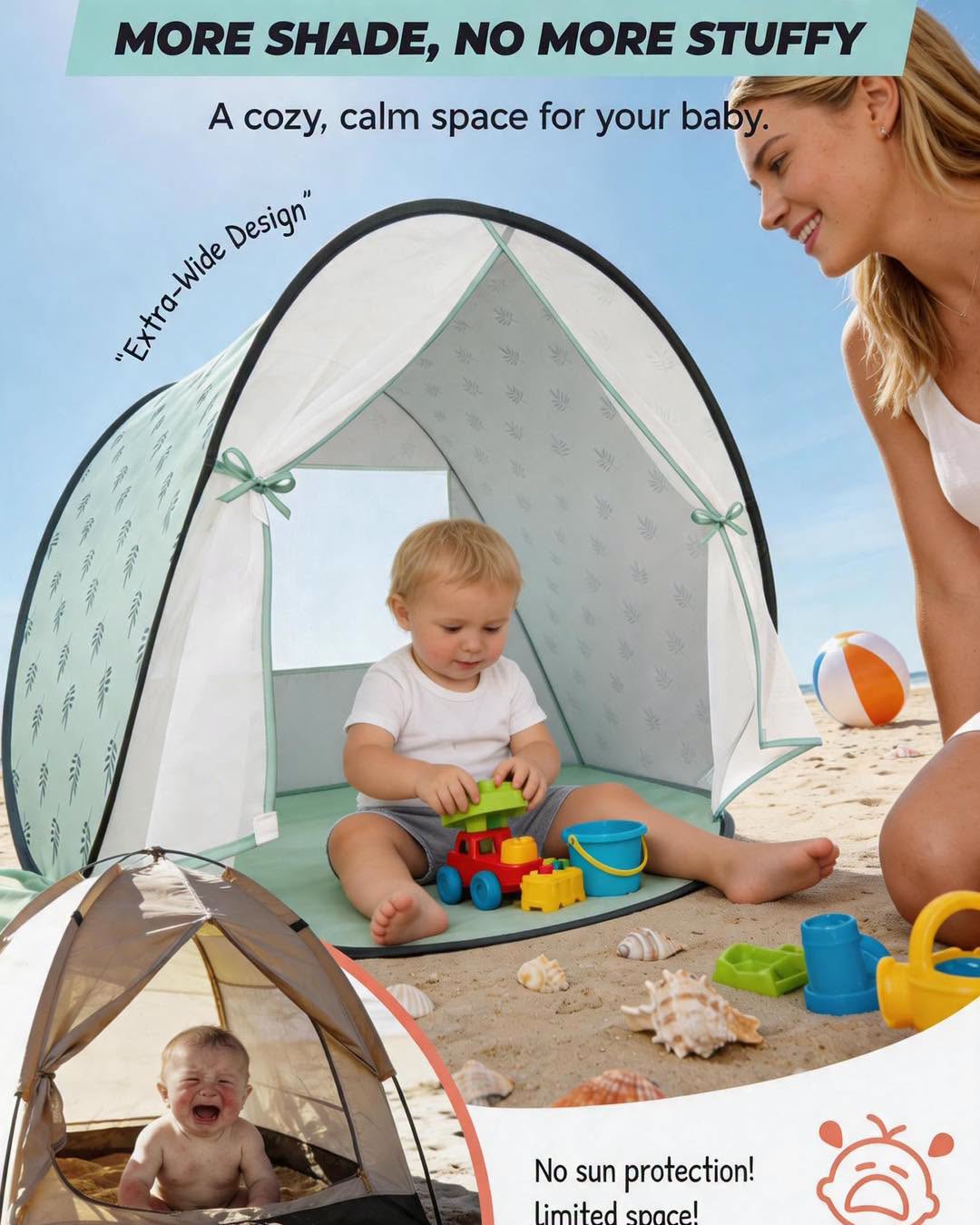 Tienda de campaña con protección solar para bebés!!