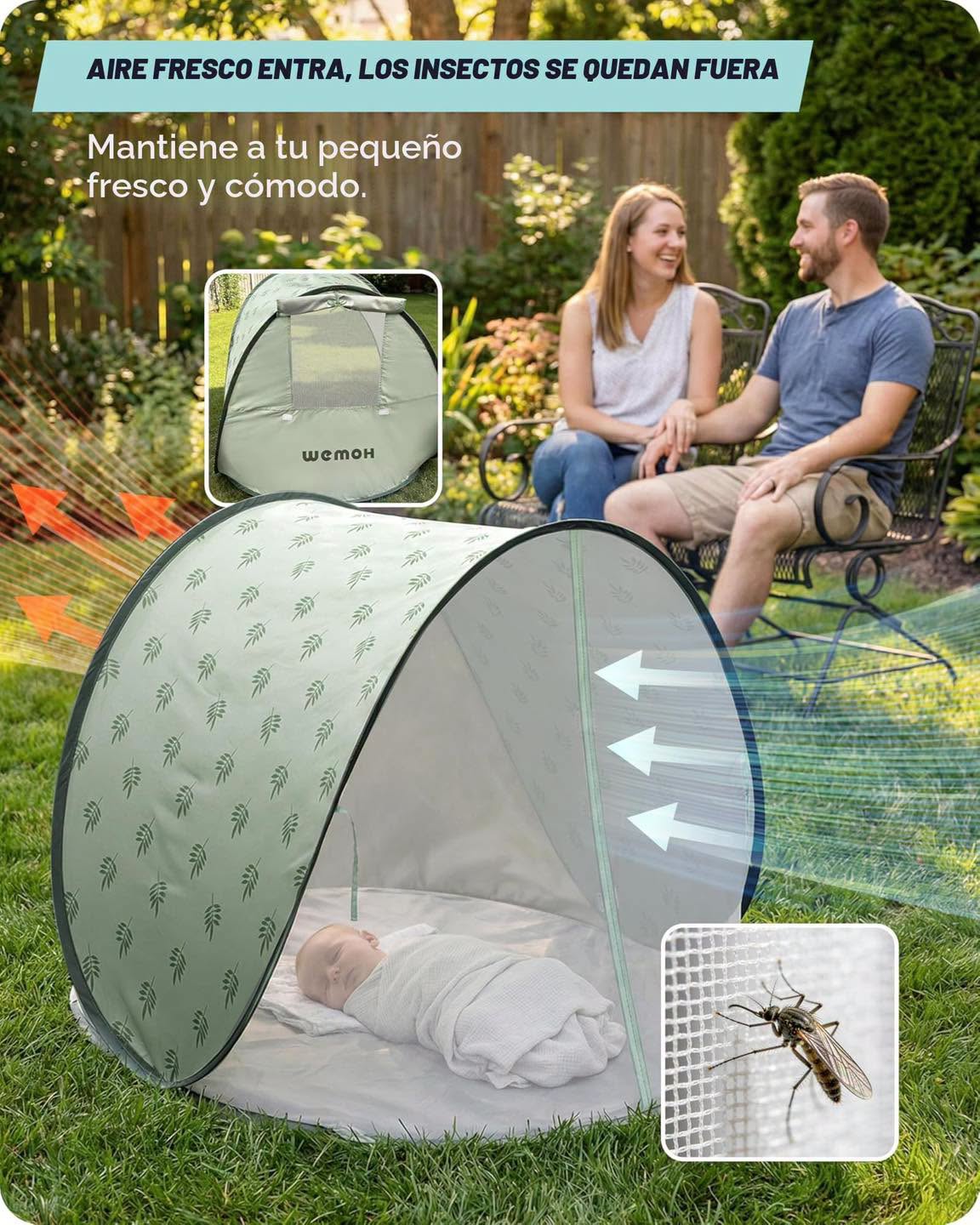 Tienda de campaña con protección solar para bebés!!
