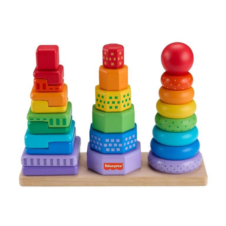 Clasificador y apilador de figuras de madera Fisher Price