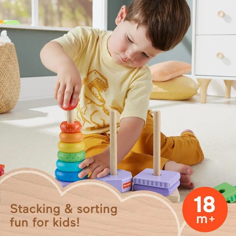 Clasificador y apilador de figuras de madera Fisher Price