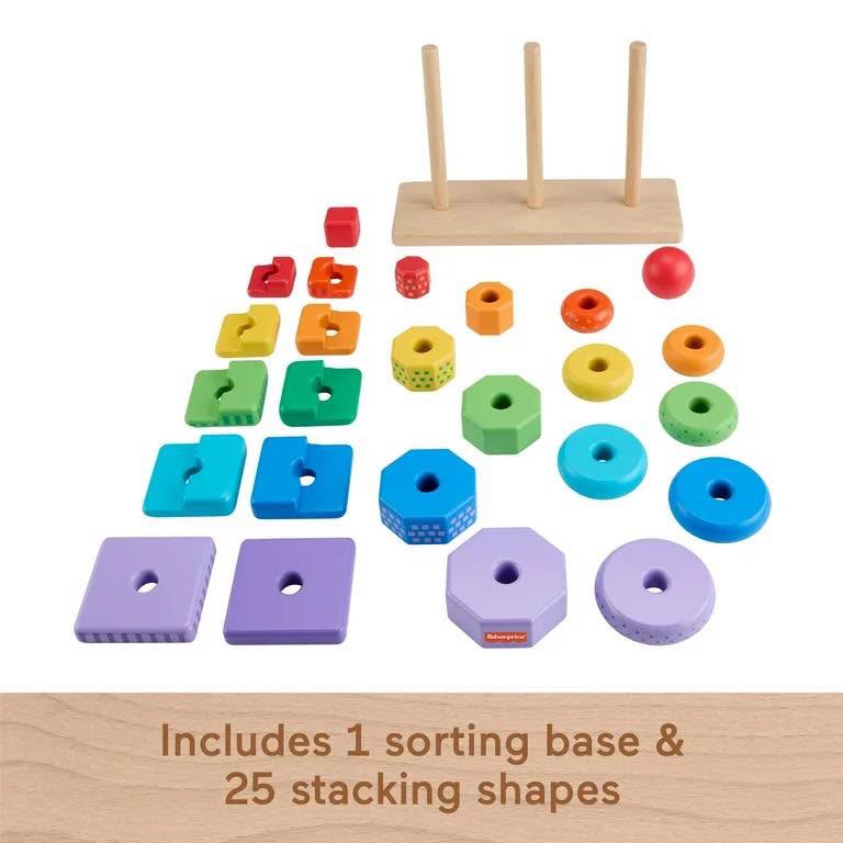 Clasificador y apilador de figuras de madera Fisher Price