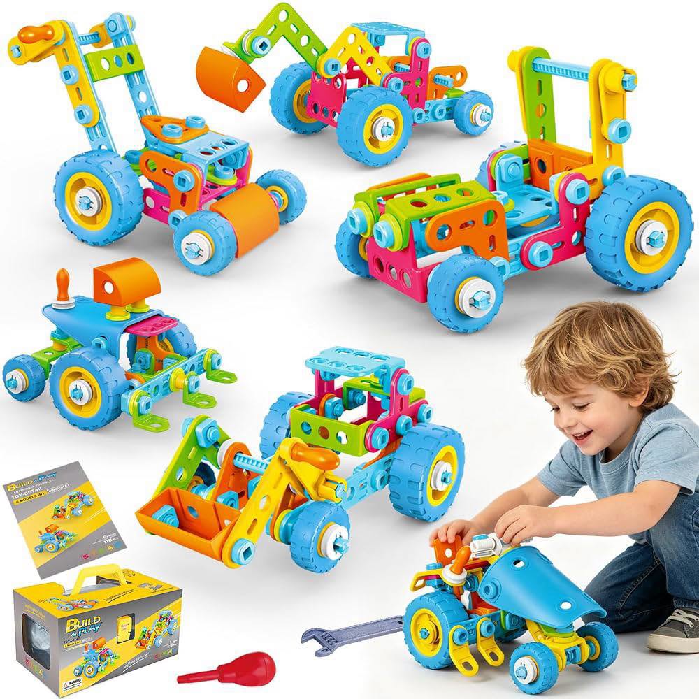 Juguetes de construcción STEM 6 en 1 para niños!!