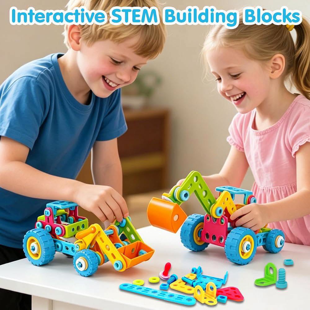 Juguetes de construcción STEM 6 en 1 para niños!!