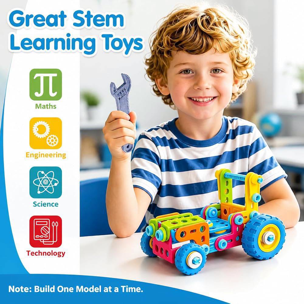 Juguetes de construcción STEM 6 en 1 para niños!!
