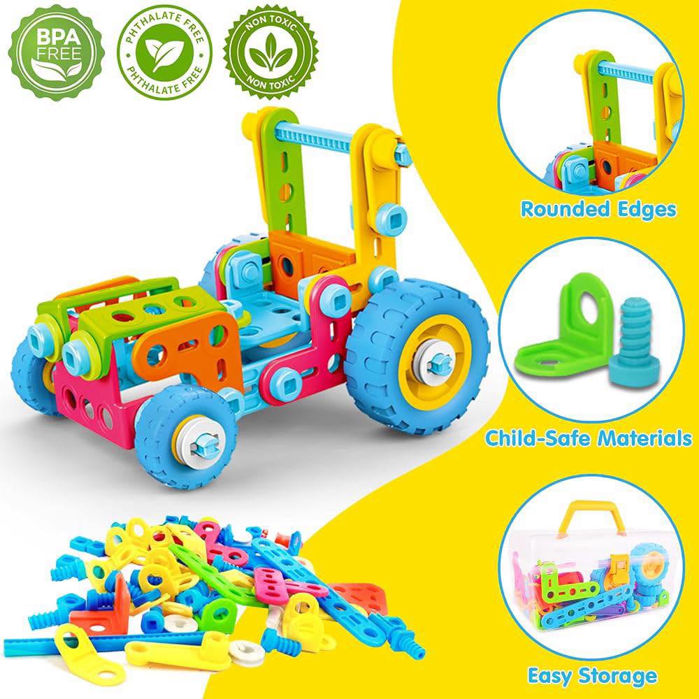Juguetes de construcción STEM 6 en 1 para niños!!
