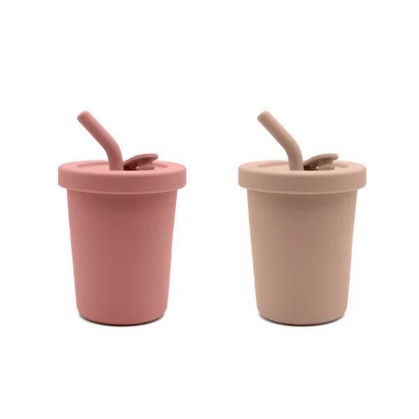 Vasos de silicon 8oz con pajilla!!