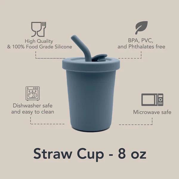Vasos de silicon 8oz con pajilla!!